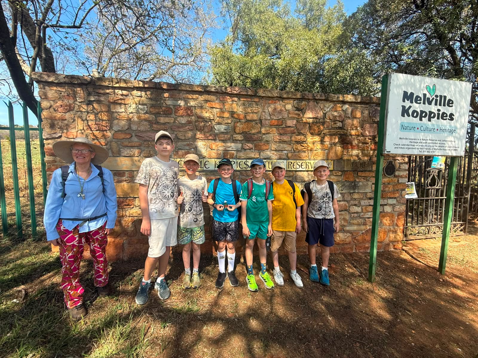Jenny Grice with the RoboKids team at Melville Koppies Nature Reserve